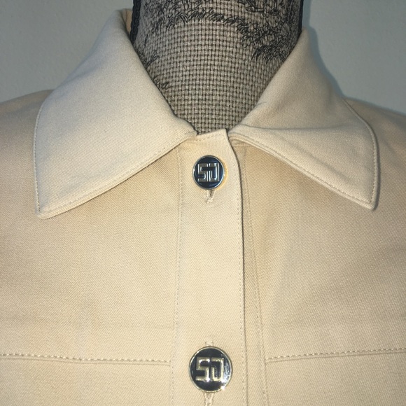 St. John Sport By Marie Gray Beige/Tan Blazer - Size Medium - Picture 8 of 15
